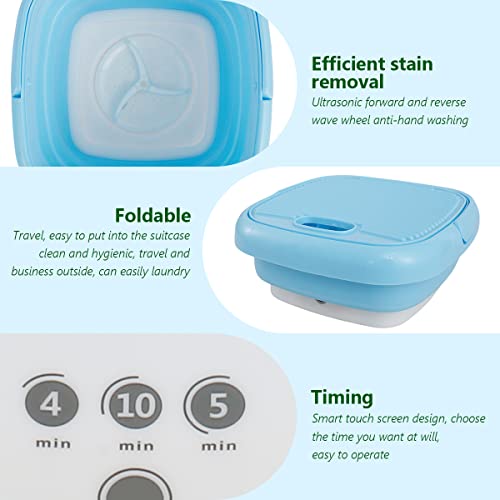 Mini Portable Ultrasonic Washing Machine with Drain Basket