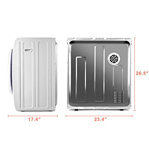 Euhomy 2.6 cu ft Compact Clothes Dryer - White