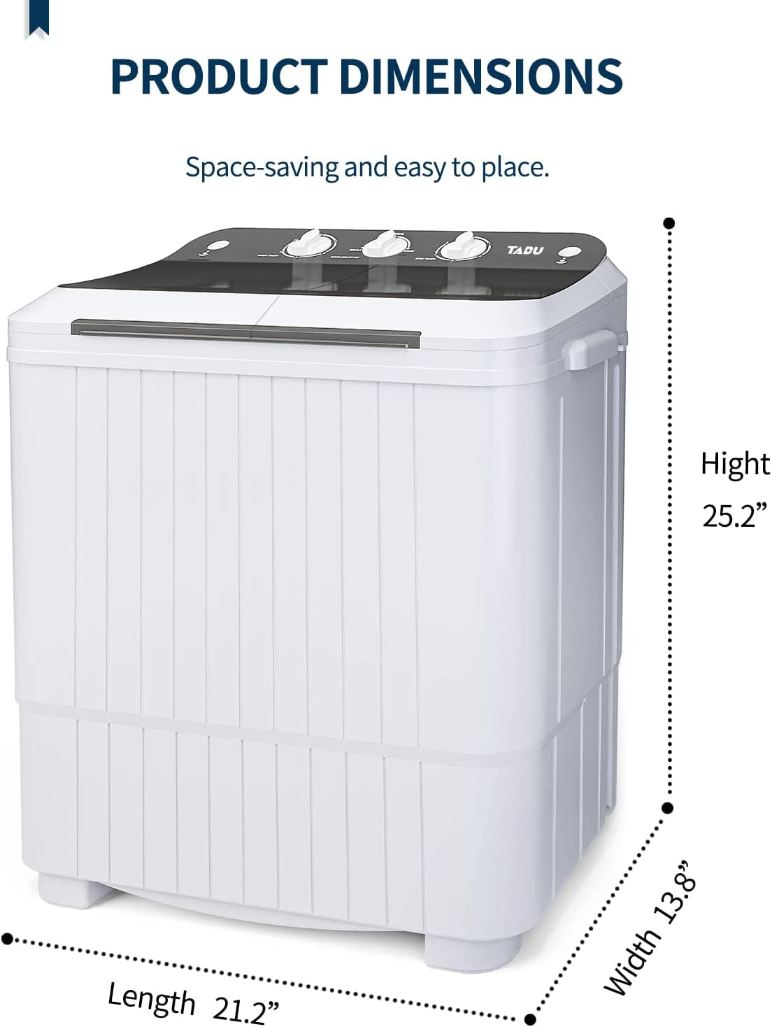 TABU Mini Portable Washing Machine for Apartments