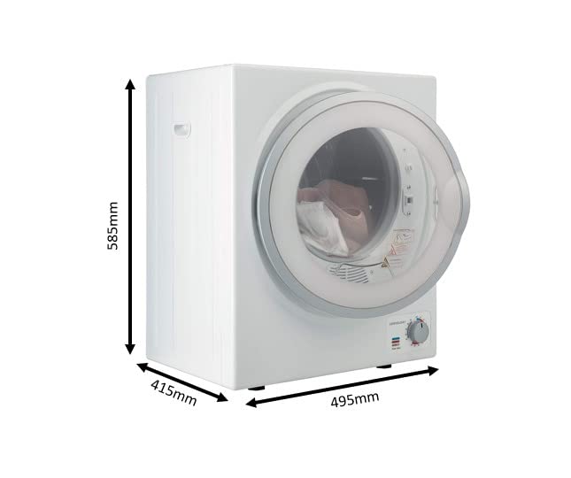 Cookology Mini Vented Tumble Dryer 2.5kg - White