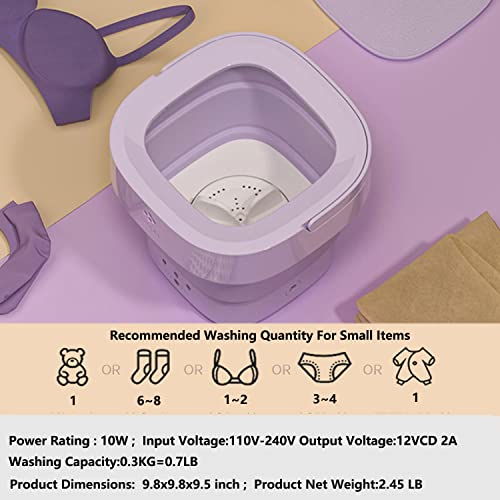 Portable Foldable Mini Washing Machine for Travel