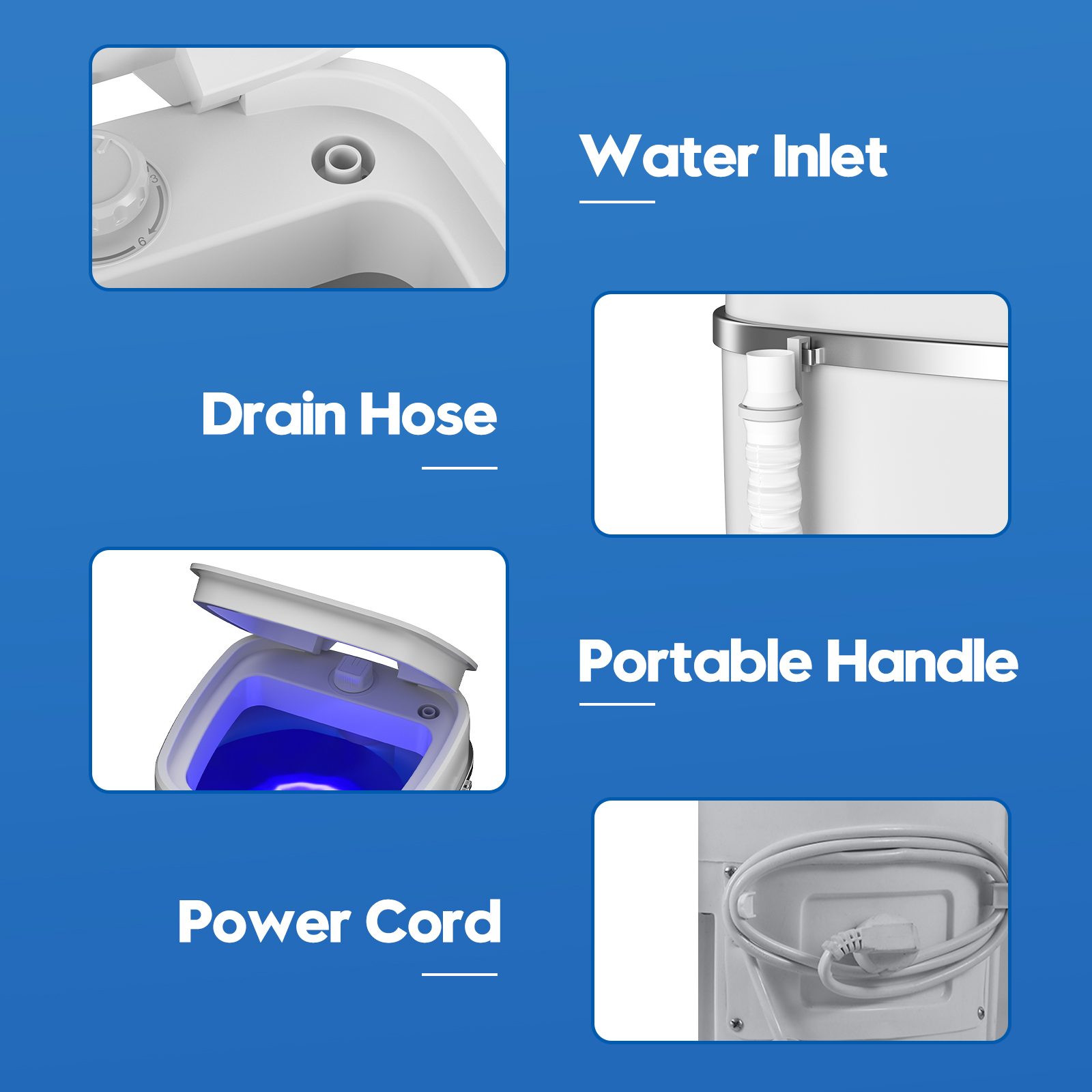 Auertech Mini Portable 8lbs Semi-Automatic Washer