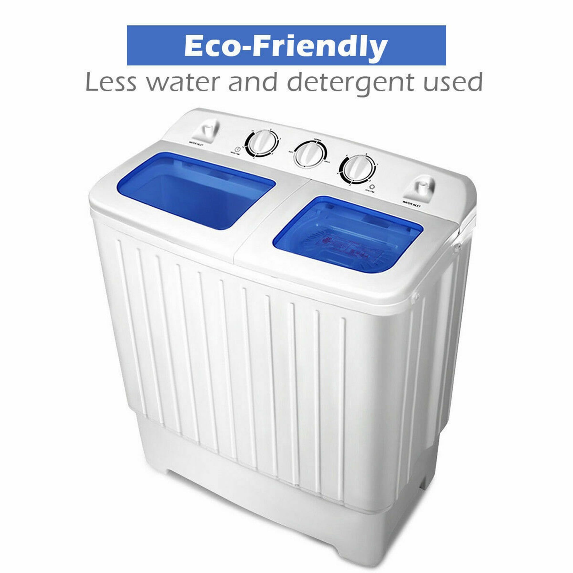 Gymax Compact Twin Tub Washing Machine 20 lbs