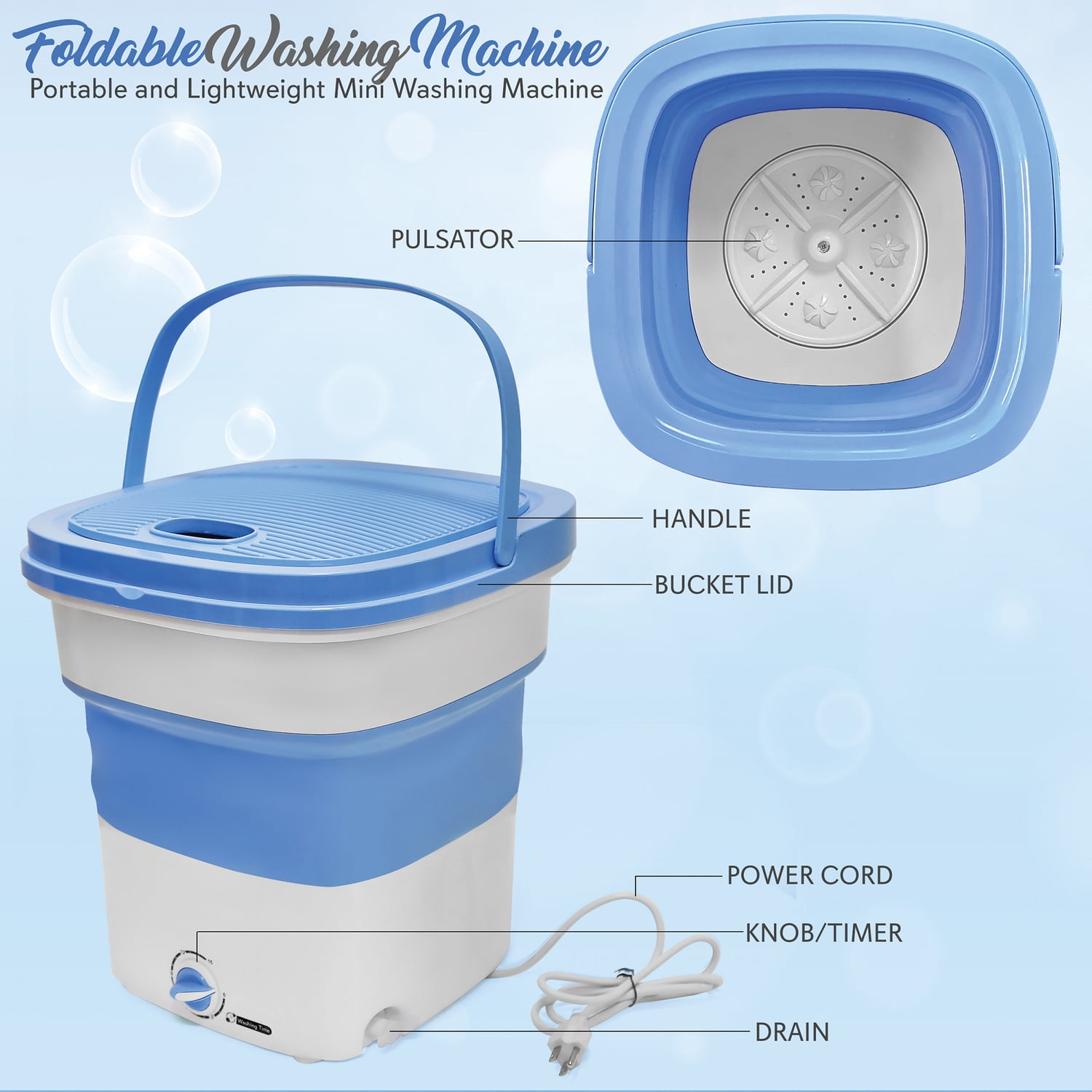 Lightweight Mini Top Load Washing Machine - 4.41 lbs