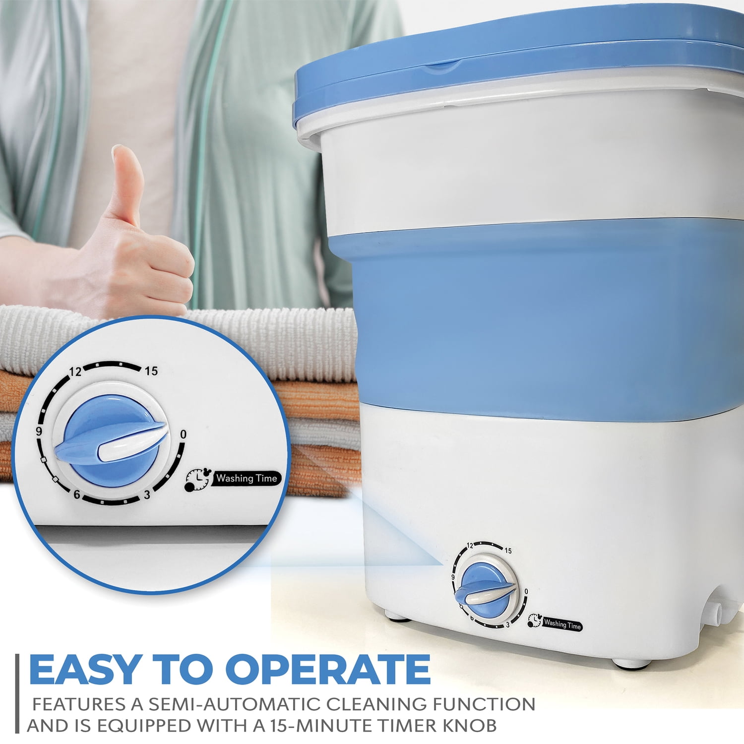 Lightweight Mini Top Load Washing Machine - 4.41 lbs