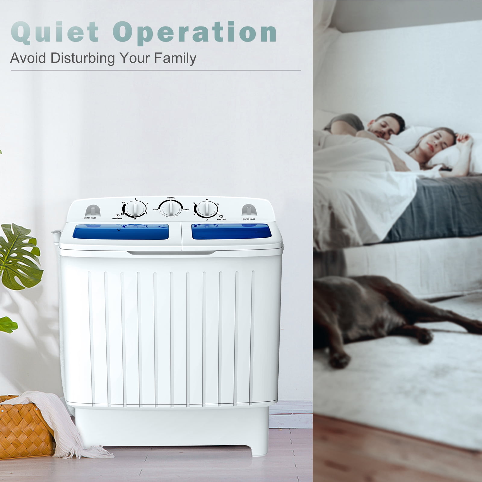 Costway Portable Mini Twin Tub Washing Machine