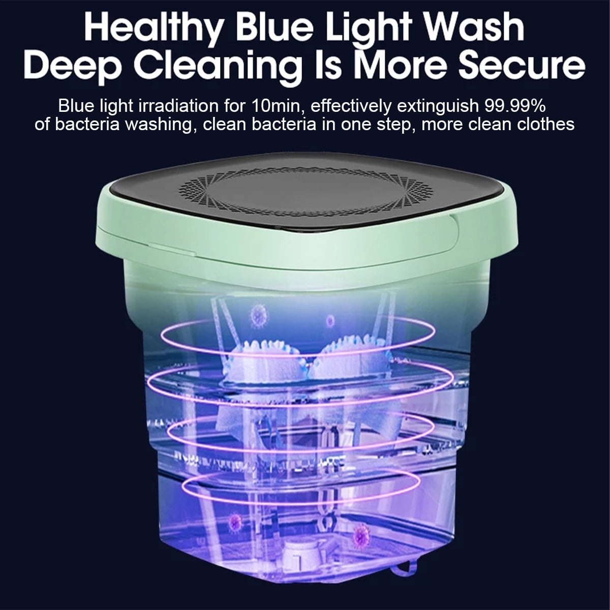 Compact Portable Washing Machine for Travel & Apartments