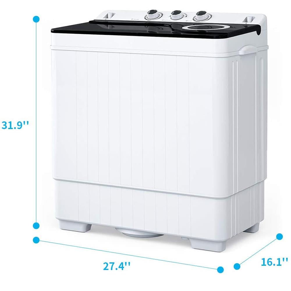 UbesGoo 26lbs Portable Twin Tub Washing Machine