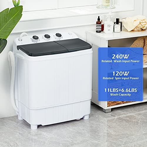 Homguava Portable 2-in-1 Washer Dryer Combo