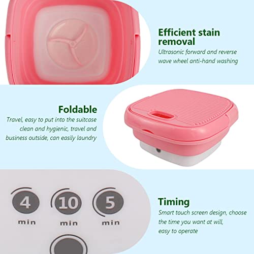 Compact Mini Washing Machine and Dryer Combo - Pink