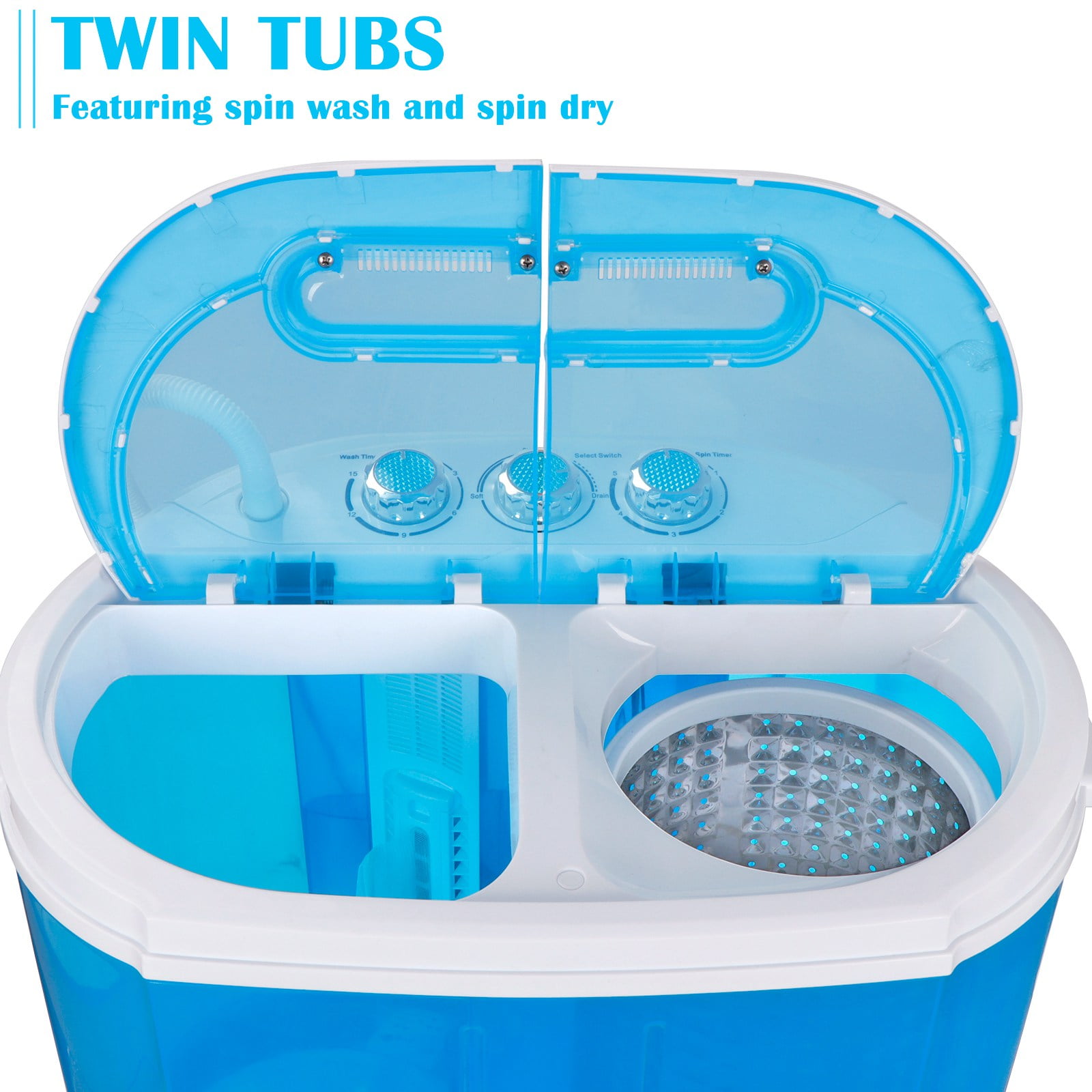 ZENY Mini Twin Tub Portable Washing Machine