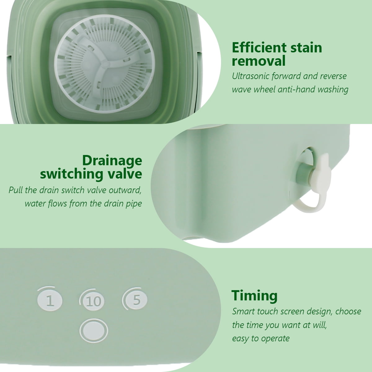 Compact Portable Washing Machine for Travel & Apartments