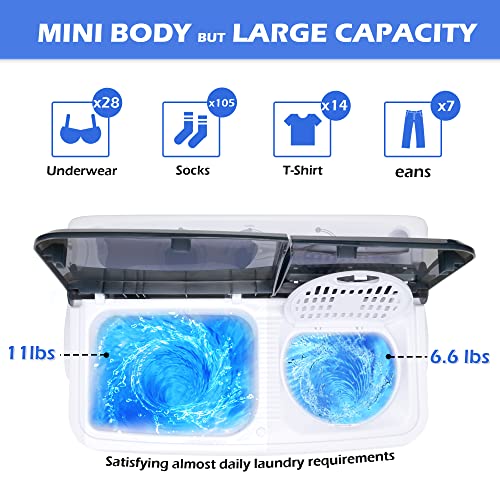 Homguava Portable 2-in-1 Washer Dryer Combo