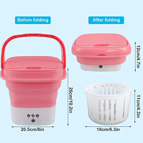 Compact Mini Washing Machine and Dryer Combo - Pink