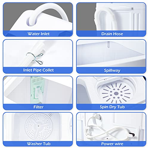 Homguava Portable 2-in-1 Washer Dryer Combo