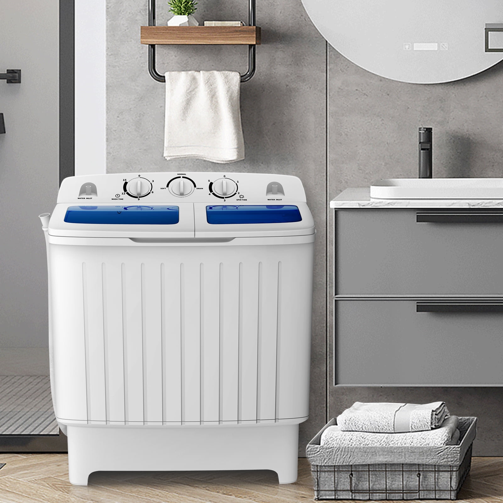 Costway Portable Mini Twin Tub Washing Machine