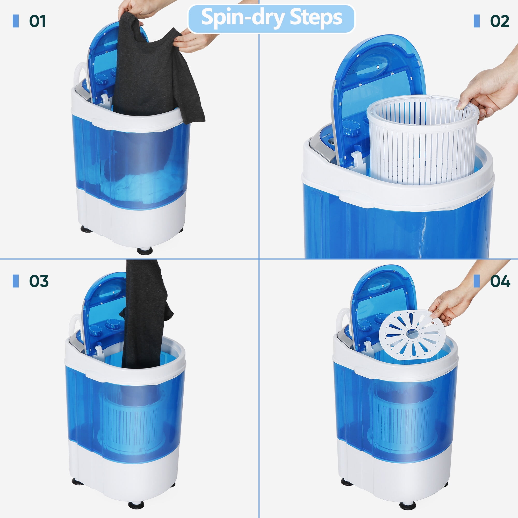 ZENY Mini 2-in-1 Portable Wash and Dry Machine