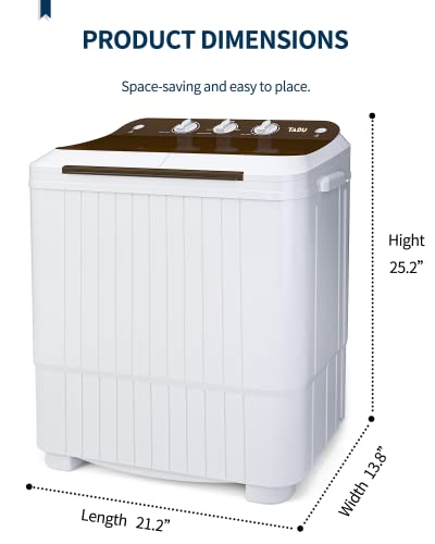 TABU Portable 2-in-1 Twin Tub Washer and Spinner