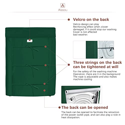 Alasou XL Outdoor Washing Machine Cover, Dark Green