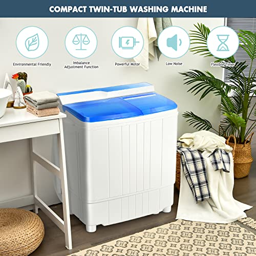 TANGZON Portable Twin Tub Washer and Spinner Combo