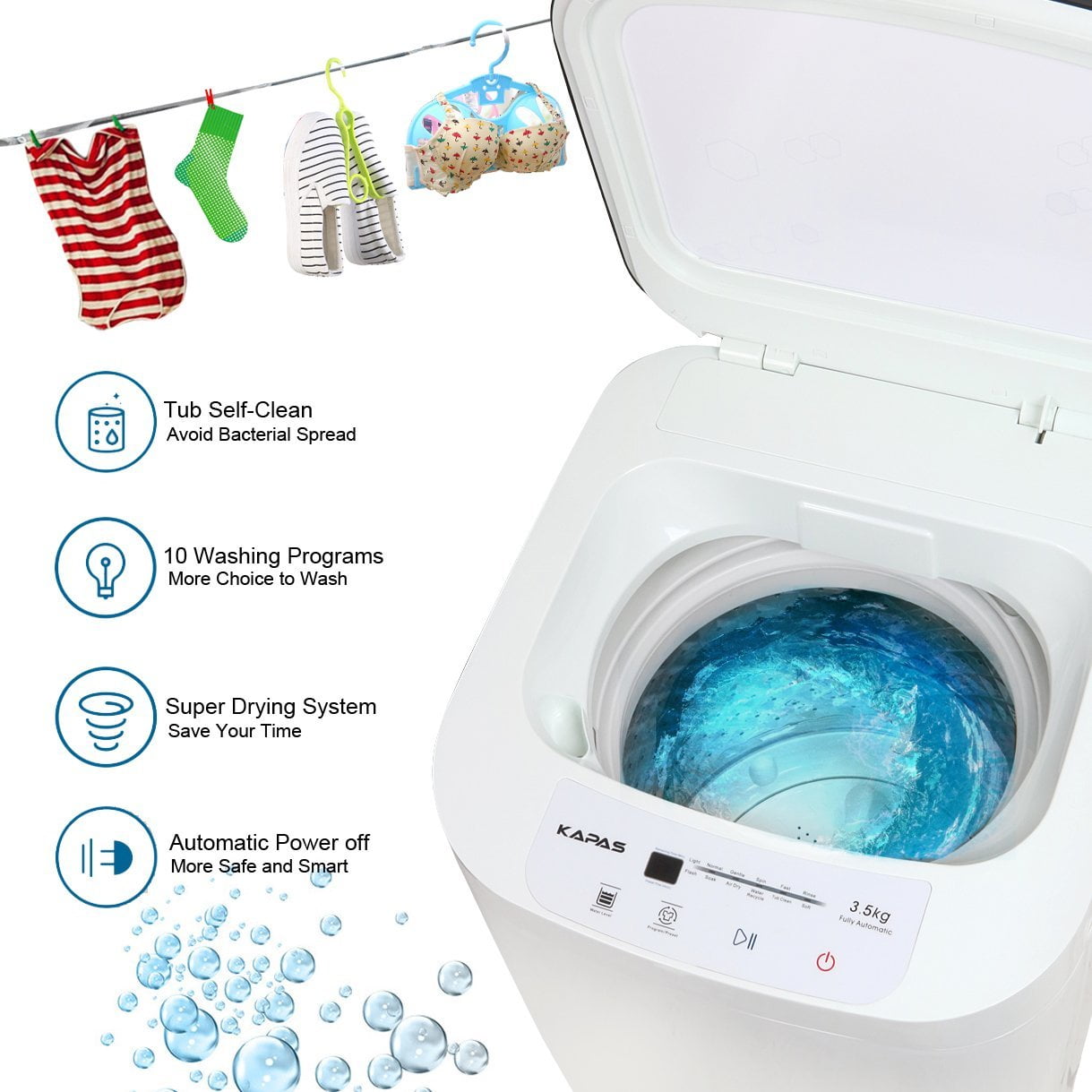 Kapas KPS35-735H2 Compact 2-in-1 Washer Dryer