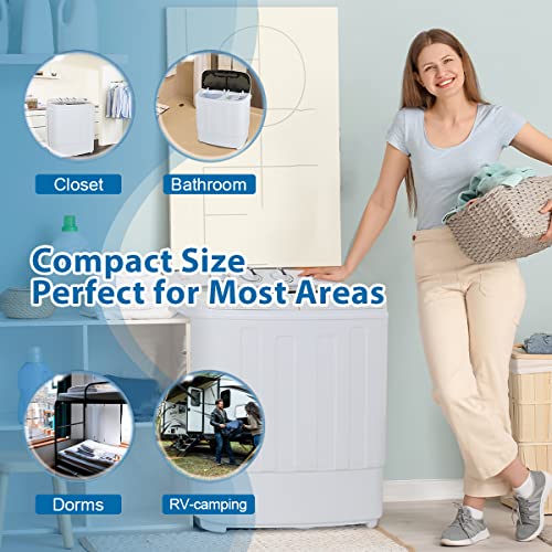 ZENSTYLE Compact Mini Twin Tub Washing Machine