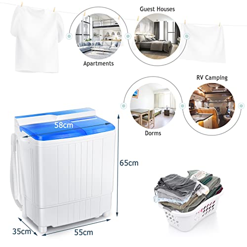 TANGZON Portable Twin Tub Washer and Spinner Combo