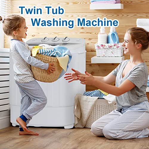 ZENSTYLE Compact Mini Twin Tub Washing Machine