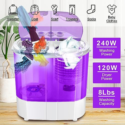 Mini Portable Electric Washer and Spin Dryer - 3.6KG