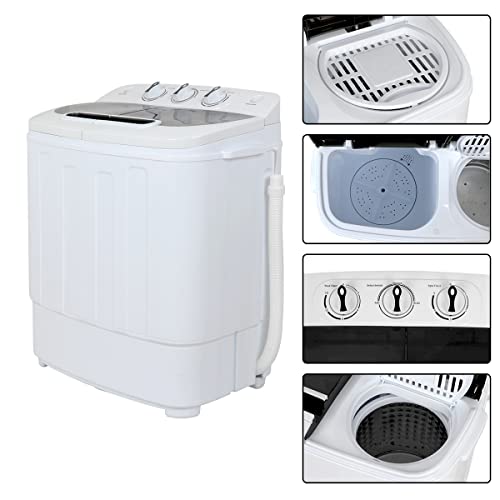 ZENSTYLE Compact Mini Twin Tub Washing Machine