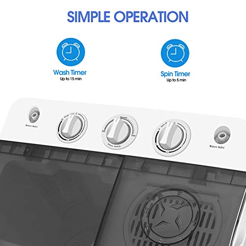 Portable Twin Tub Washing Machine & Spin Dryer