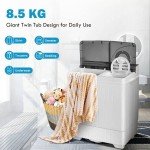 COSTWAY Portable Twin Tub Washing Machine and Dryer