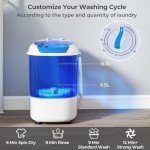 COSTWAY 2 in 1 Mini Portable Washing Machine