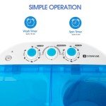 Compact Twin Tub Washing Machine and Spin Dryer
