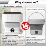Mini Portable Washing Machine with Spin Dryer, 11L