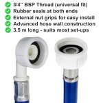 Spares2go Universal Cold Water Inlet Hose 3.5m
