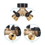 Zocipro 2 Way Brass Y-Splitter for Washing Machines