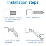 Flexible 10FT Aluminum Dryer Vent Hose with Clips