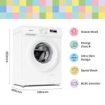 COMFEE' 9KG White Washing Machine with Steam Wash