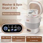 Portable 15L Washing Machine with Spin Dryer