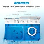 COSTWAY Portable Twin Tub Washing Machine Combo