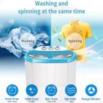 Portable Twin Tub Washing Machine with Spin Dryer