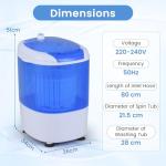 HOMFME Portable 2-in-1 Mini Washing Machine