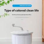 Portable Washing Machine Mini 35L Hand Crank Clothes Spin Dryer, 2 In1 Washing Machine With Dehydration Basket, 1200rpm High Speed Spinning Washing Quick Laundry Non Electric For Dormitory Apartment