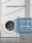 Compact 5KG Vented Tumble Dryer for Small Homes