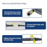 Anchira Universal Washing Machine Drain Hose 1m