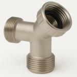 Brass Nickel Plated Washing Machine Y Piece Connector