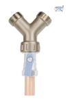 Brass Nickel Plated Washing Machine Y Piece Connector