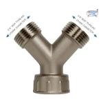 Brass Nickel Plated Washing Machine Y Piece Connector