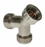 Brass Nickel Plated Washing Machine Y Piece Connector